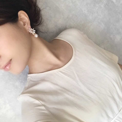 【ピアス・イヤリング】torsion ジルコニアピアス/ブライダルアクセサリー 【結婚式 ピアス イヤリング】