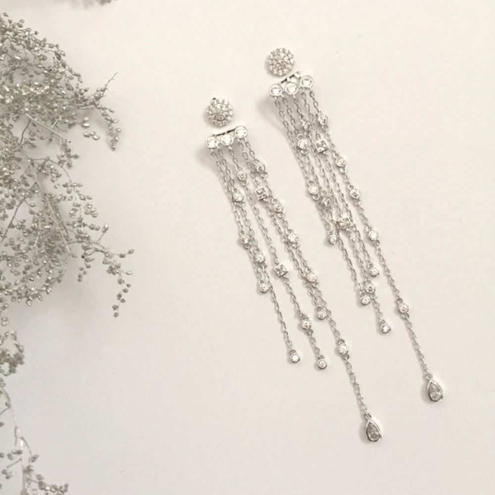 【ピアス・イヤリング】merveilleux ジルコニアピアス/ブライダルアクセサリー 【結婚式 ピアス イヤリング】