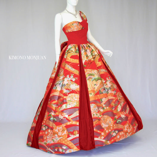 赤打掛にベルベット【結婚式 レンタル】