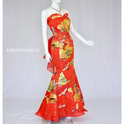 赤打掛マーメイド【結婚式 レンタル】