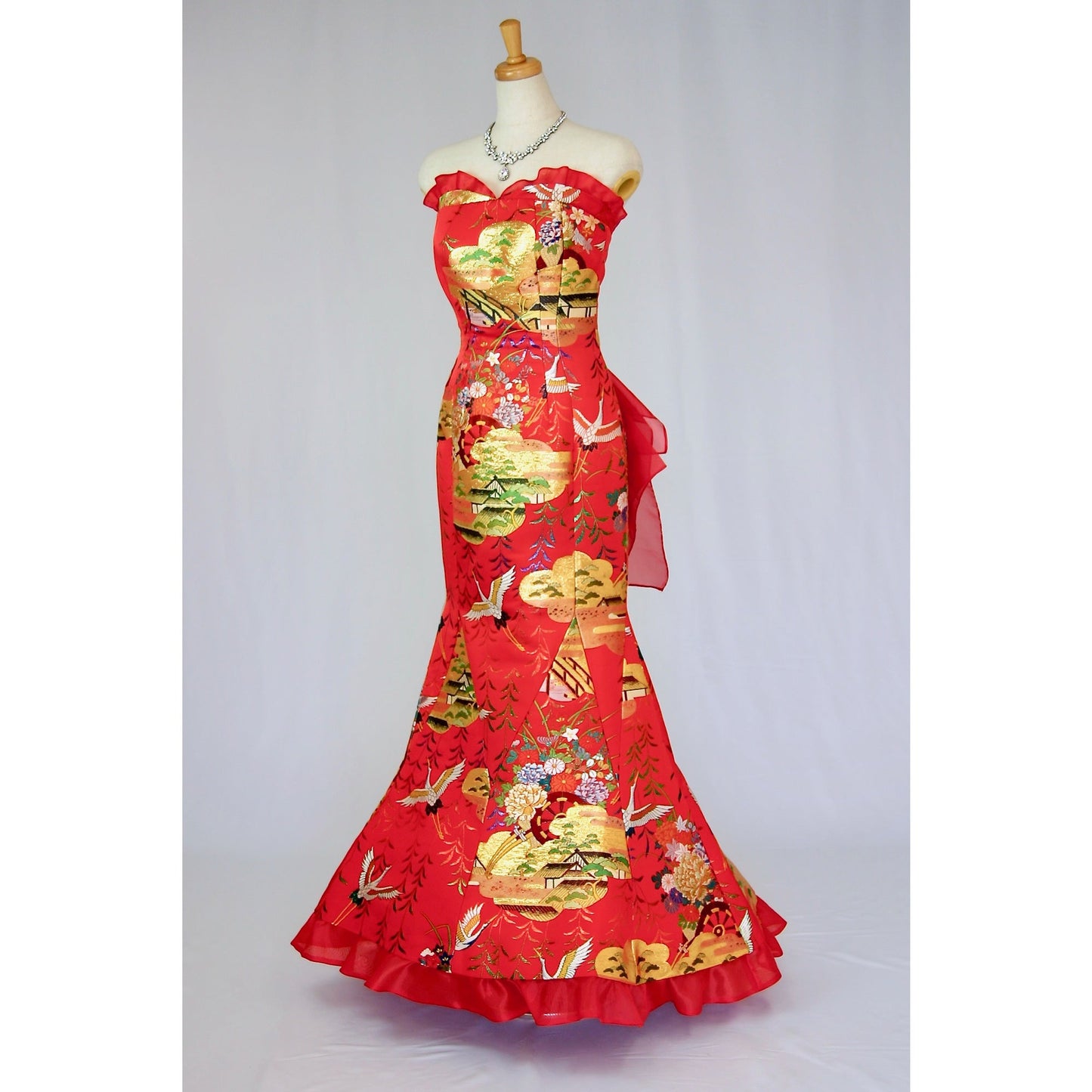 赤打掛マーメイド【結婚式 レンタル】