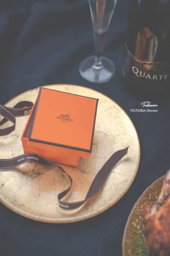 ターキーガラスプレート(ゴールド) 【結婚式 ギフト 引き出物 食器類】