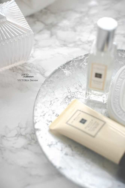 ターキーガラスプレート(シルバー) 【結婚式 ギフト 引き出物 食器類】