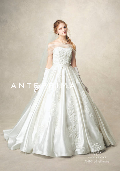 ANT0169 アンテプリマバックリボン プリンセスライン チュール袖ドレス 【ウェディングドレス レンタル】