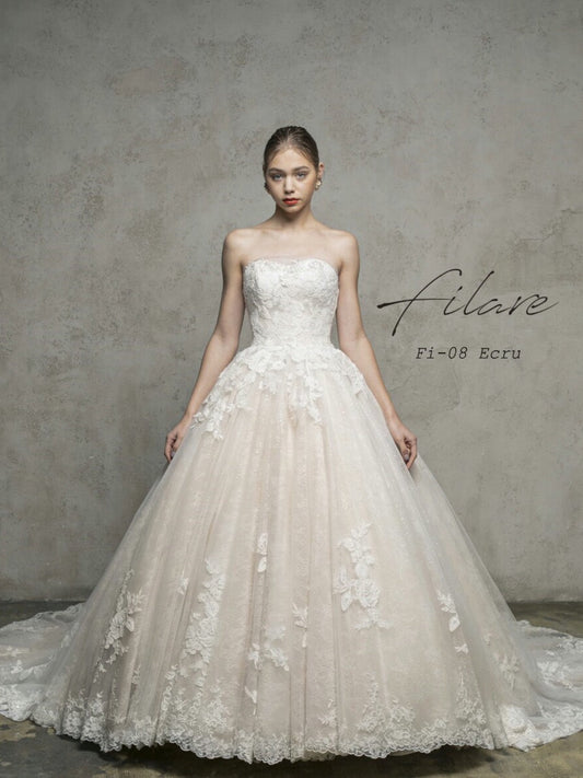 Filare レースビッグボリュームドレス 【ウェディングドレス レンタル】