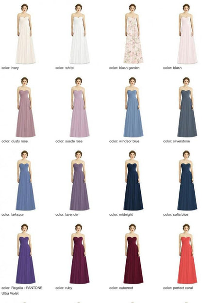 1504 ラグジュアリーシフォン ブライズメイド ロングドレス 82色 【結婚式 ブライズメイド アッシャー オーダーメイド】