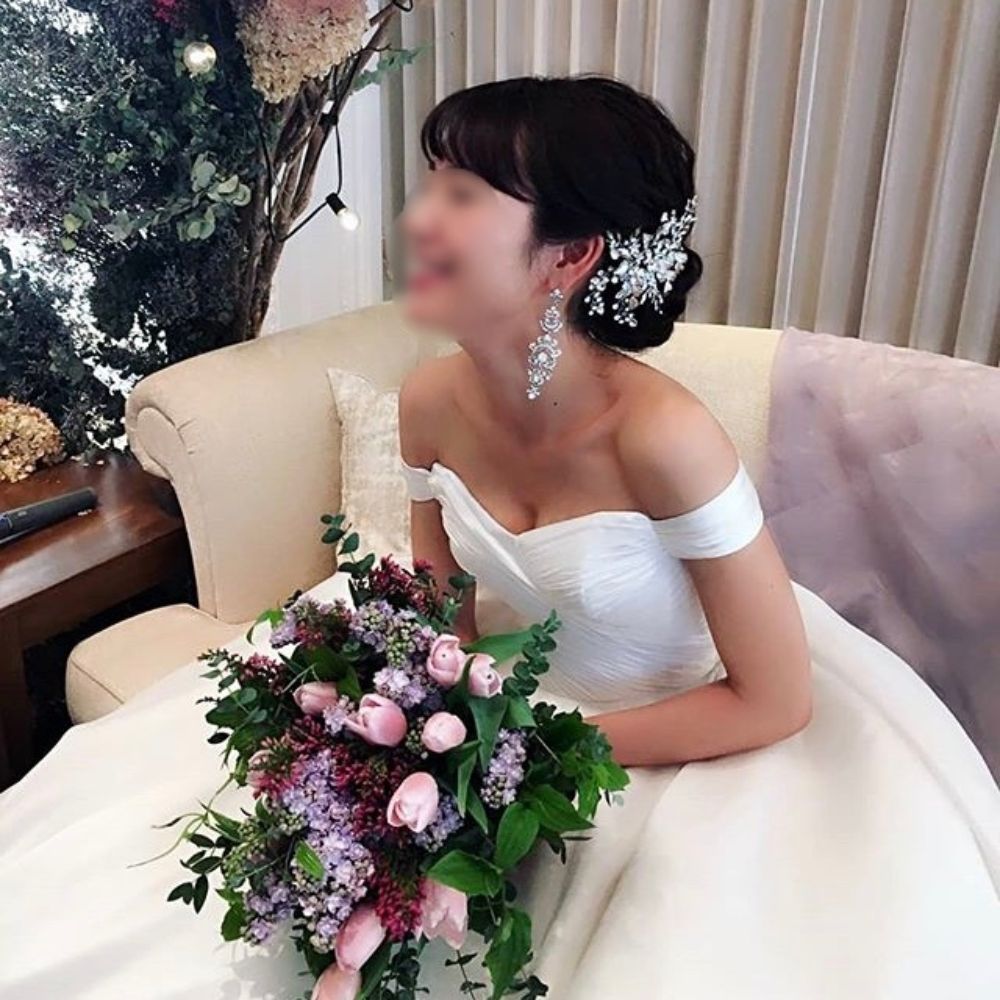 【ヘッドドレス】ブライダルヘッドドレス ビジュー リーフ ボンネ e6 【結婚式 ヘアアクセサリー】