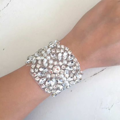 【ブレスレット】alignerビジューブレスレット/アームレット/アンクレット/ブライダルアクセサリー 【結婚式 ブレスレット】