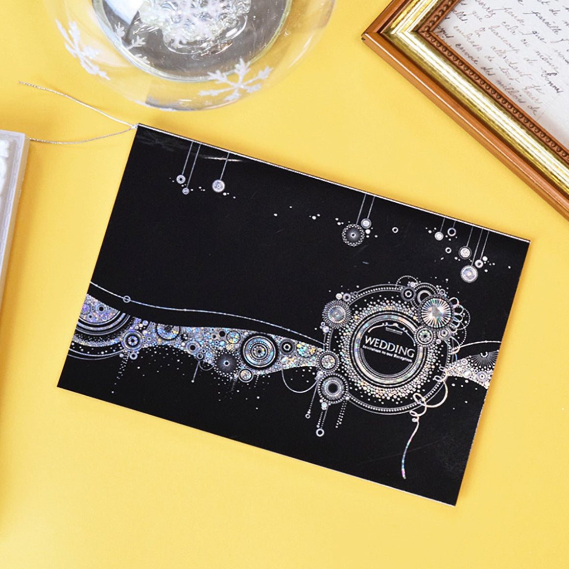 【結婚式 招待状セット】 カーニバル ブラック (印刷込み)【結婚式 ペーパー 招待状】