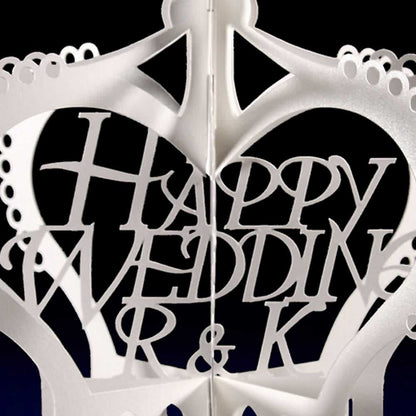 【イニシャル入れ】ウェディングポップアップカード〈クラウン〉 【結婚式 その他ウェルカムグッズ】