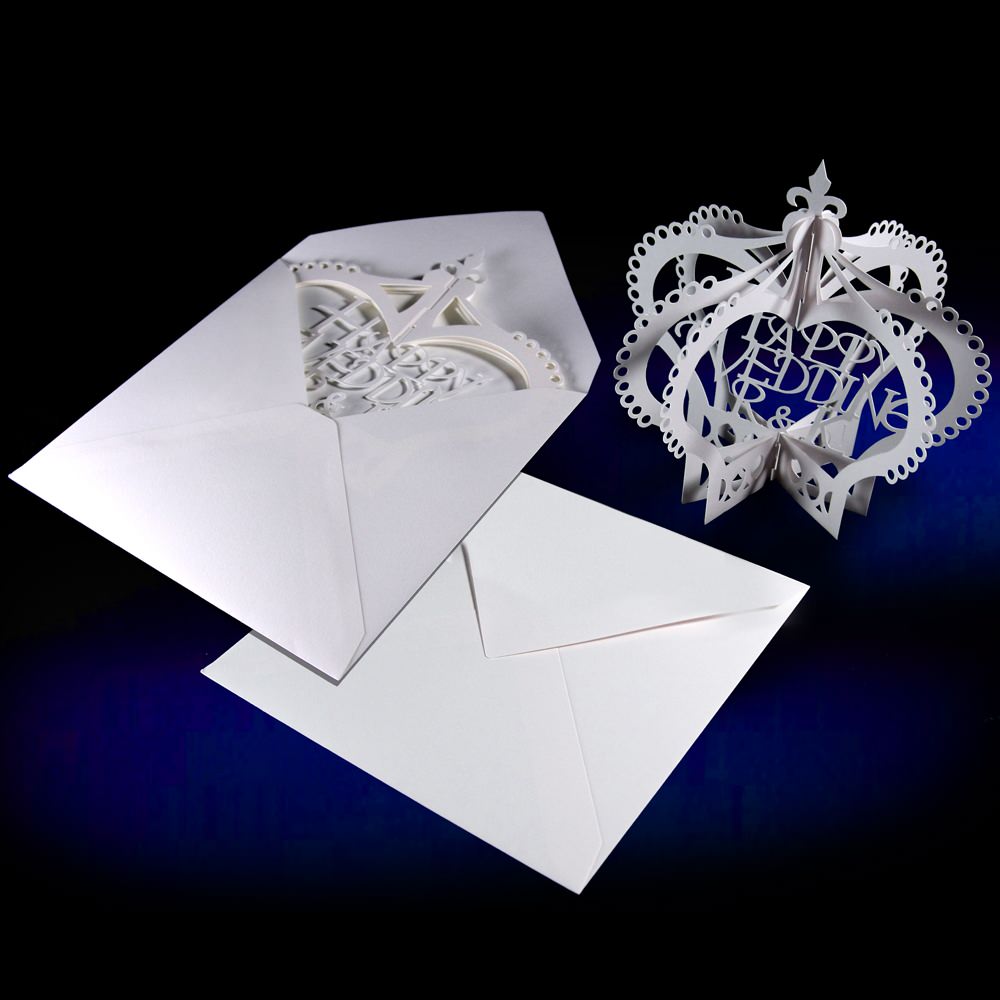 【イニシャル入れ】ウェディングポップアップカード〈クラウン〉 【結婚式 その他ウェルカムグッズ】