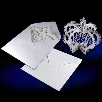 【イニシャル入れ】ウェディングポップアップカード〈クラウン〉 【結婚式 その他ウェルカムグッズ】