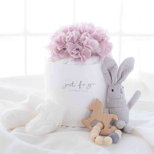 ダイパーケーキ&おもちゃセット(ピンク) 【結婚式 ギフト 内祝い 結婚祝い 出産祝い】