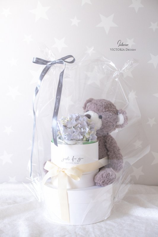 ダイパーケーキ&おくるみ&おもちゃ&ベアーぬいぐるみセット(ブルー) 【結婚式 ギフト 内祝い 結婚祝い 出産祝い】