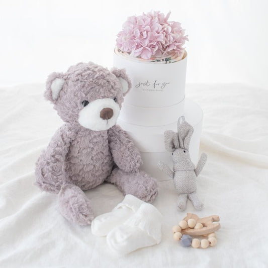 ダイパーケーキ&おくるみ&おもちゃ&ベアーぬいぐるみセット(ピンク) 【結婚式 ギフト 内祝い 結婚祝い 出産祝い】