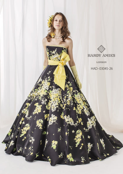 HARDY AMIESネイビー×イエロー HAD-03045 【結婚式 カラードレス レンタル】