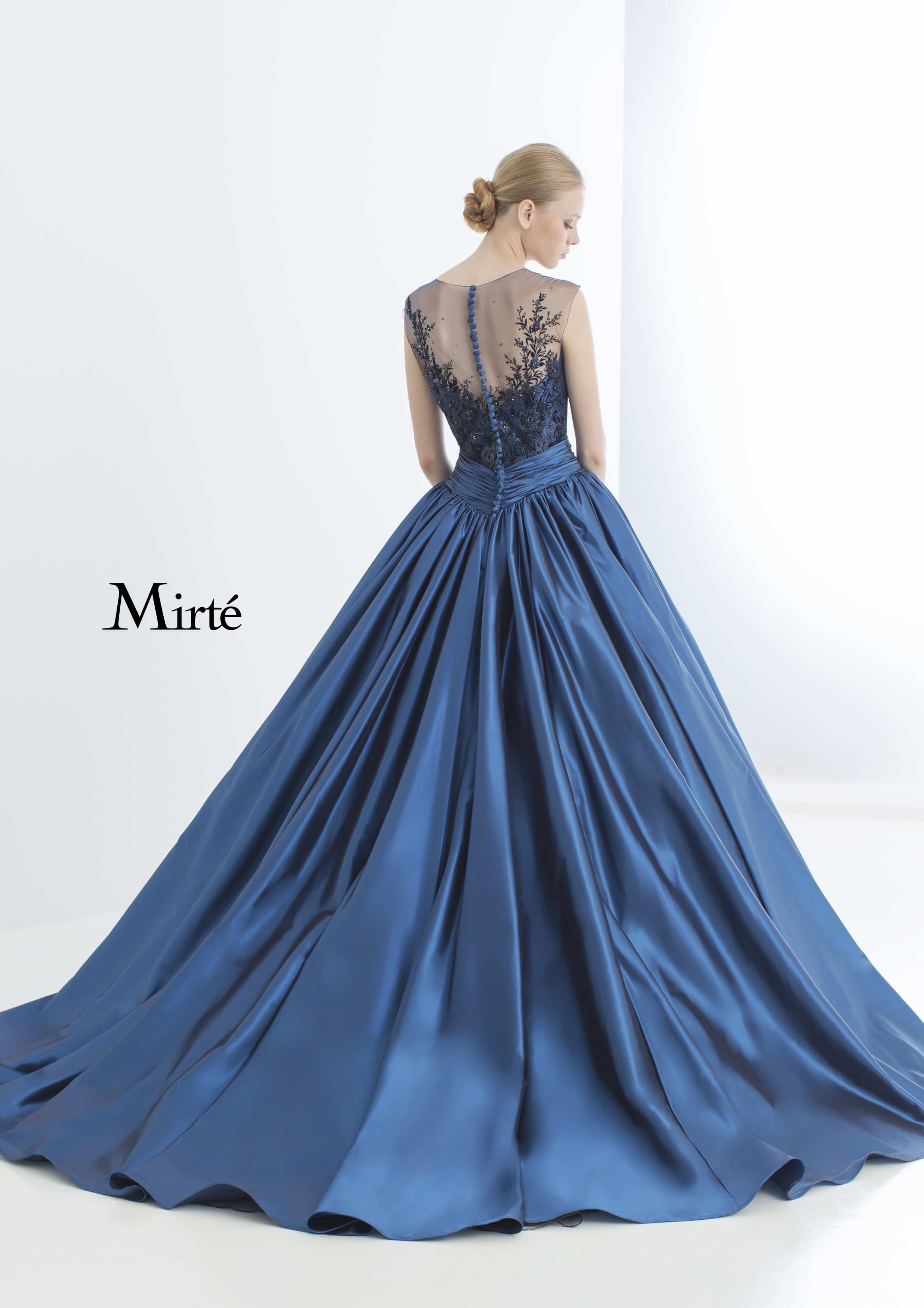 Mirte ネイビー袖あり 【結婚式 カラードレス レンタル】 – 結婚式準備