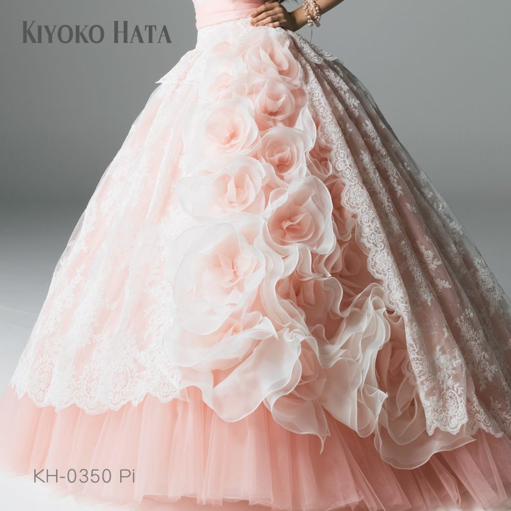 KIYOKO HATAピンク　KH0350 【結婚式　カラードレス　レンタル】