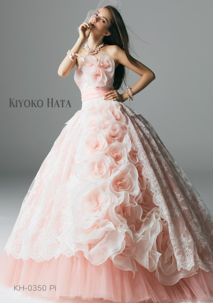KIYOKO HATAピンク KH0350 【結婚式 カラードレス レンタル】