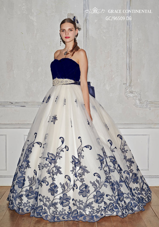 GRACE CINTINENTAL ネイビー×ホワイト 【結婚式 カラードレス レンタル】