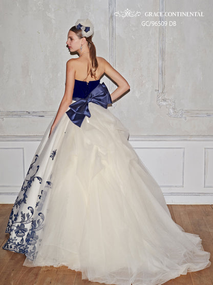 GRACE CINTINENTAL ネイビー×ホワイト 【結婚式 カラードレス レンタル】