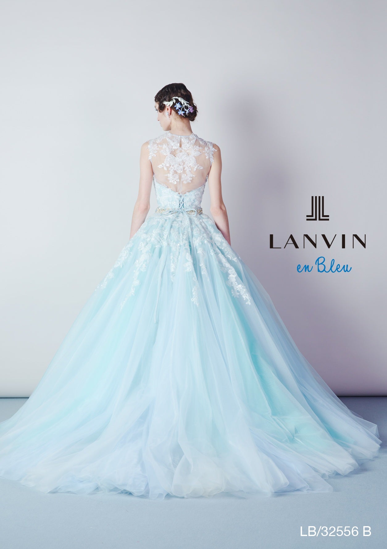 LANVIN en　Blueブルーグラデーション　LB/32556 【結婚式　カラードレス　レンタル】