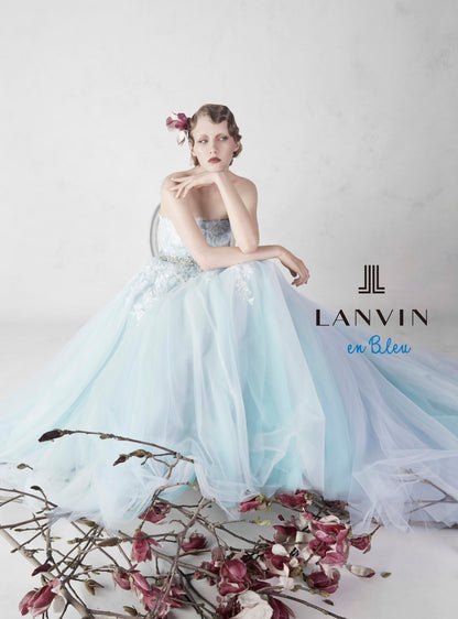 LANVIN en　Blueブルーグラデーション　LB/32556 【結婚式　カラードレス　レンタル】