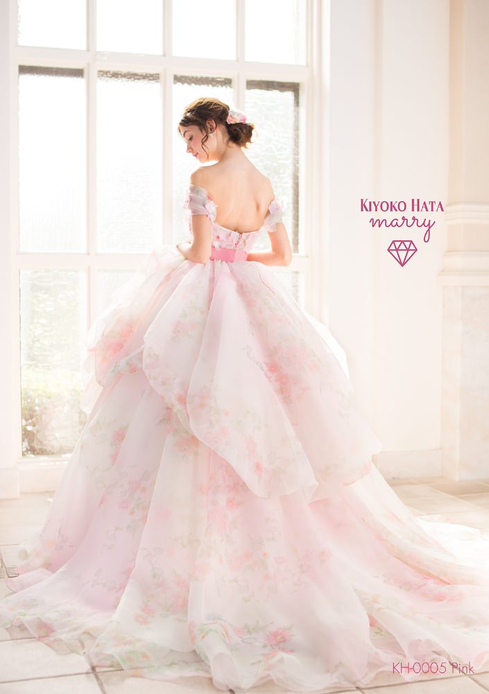 KIYOKO HATA×marry お気に入りの柄ドレス KH-0005 【結婚式 カラードレス レンタル】