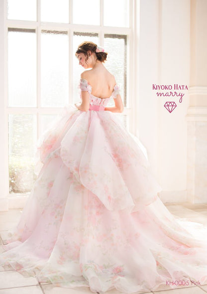 KIYOKO HATA×marry お気に入りの柄ドレス KH-0005 【結婚式 カラードレス レンタル】