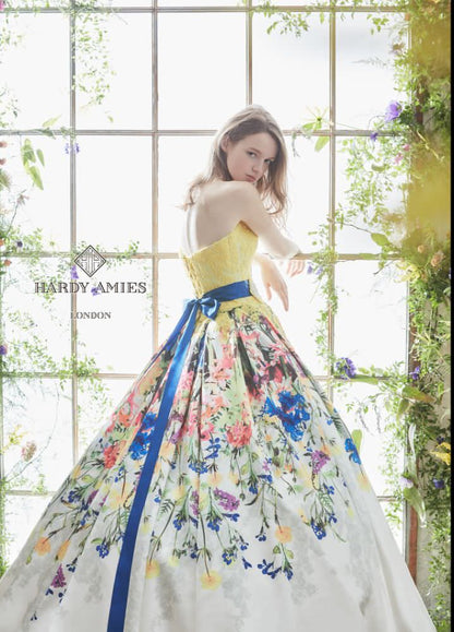 HARDY AMIESイエロー HAD-03120 【結婚式 カラードレス レンタル】