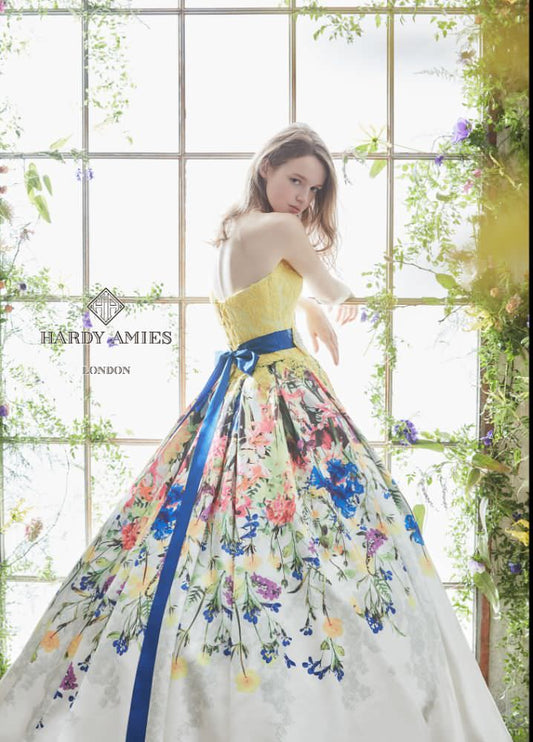 HARDY AMIESイエロー HAD-03120 【結婚式 カラードレス レンタル】