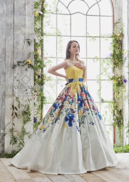 HARDY AMIESイエロー HAD-03120 【結婚式 カラードレス レンタル】