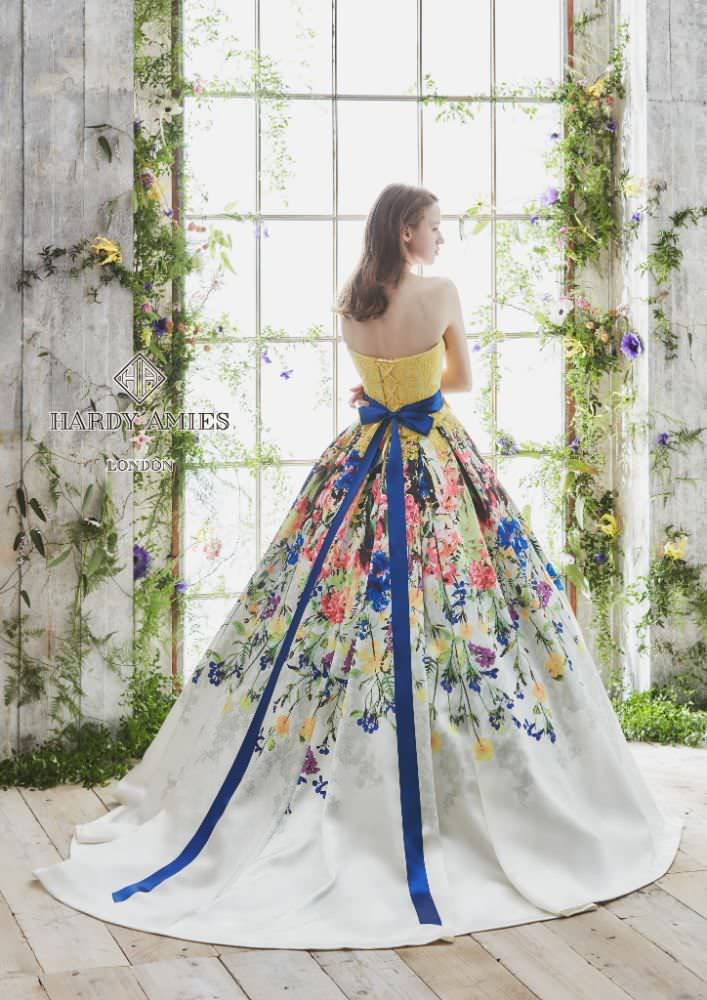 HARDY AMIESイエロー HAD-03120 【結婚式 カラードレス レンタル】