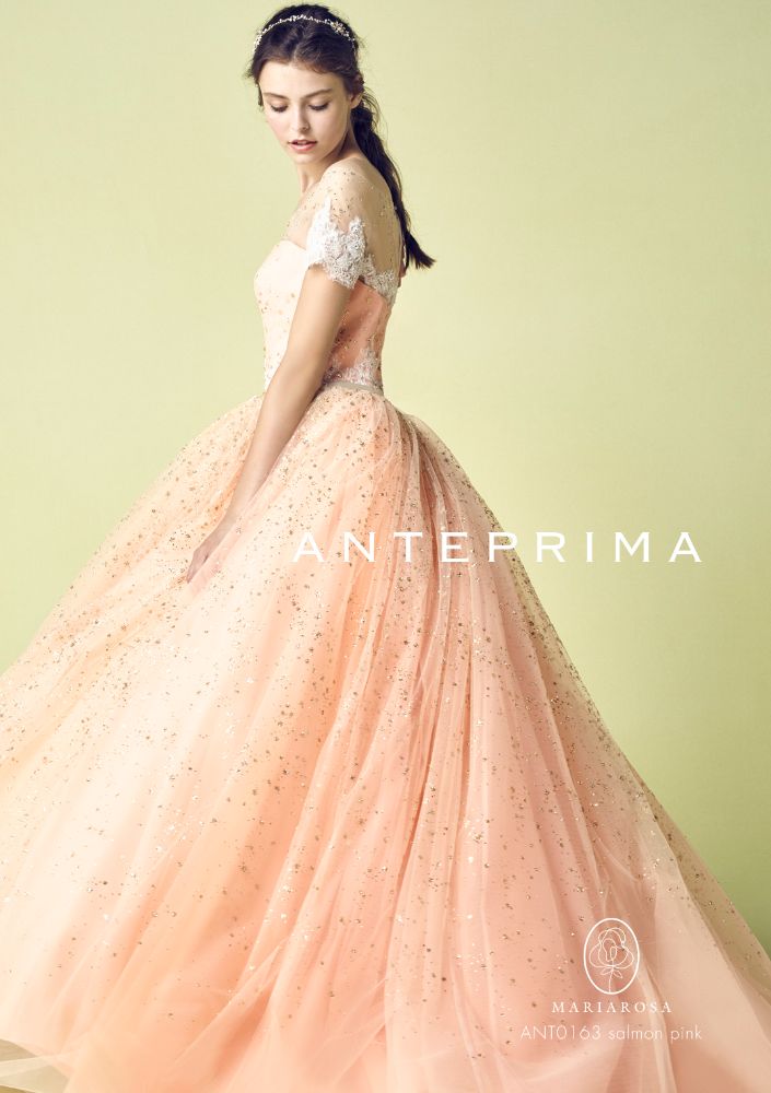 ANTEPRIMAサーモンピンク ANT0163 【結婚式 カラードレス レンタル】