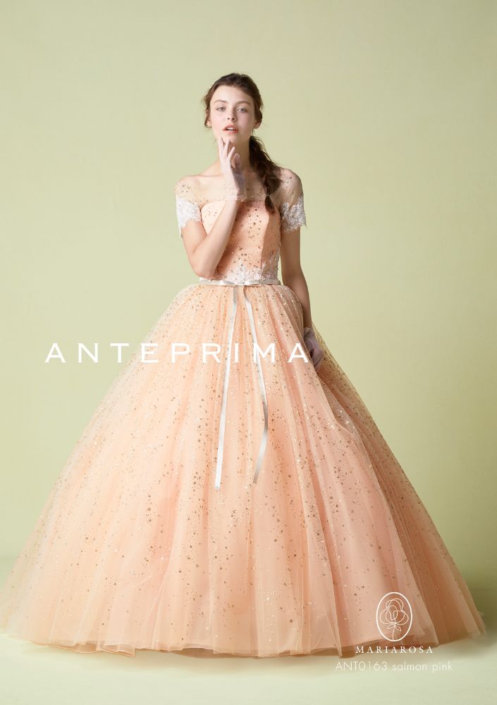 ANTEPRIMAサーモンピンク ANT0163 【結婚式 カラードレス レンタル】