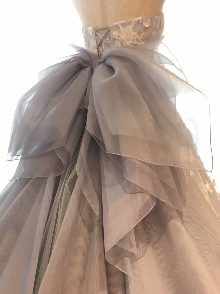 HARDY AMIESグレー HAD-03128 【結婚式 カラードレス レンタル】