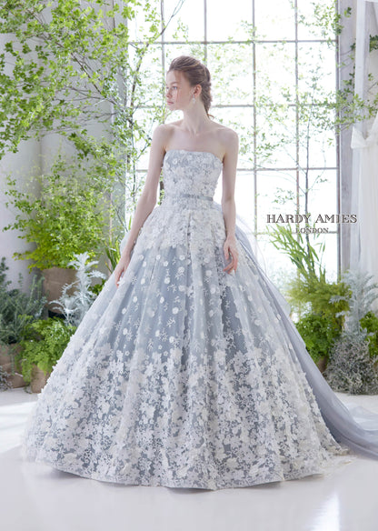 HARDY AMIESグレー HAD-03128 【結婚式 カラードレス レンタル】