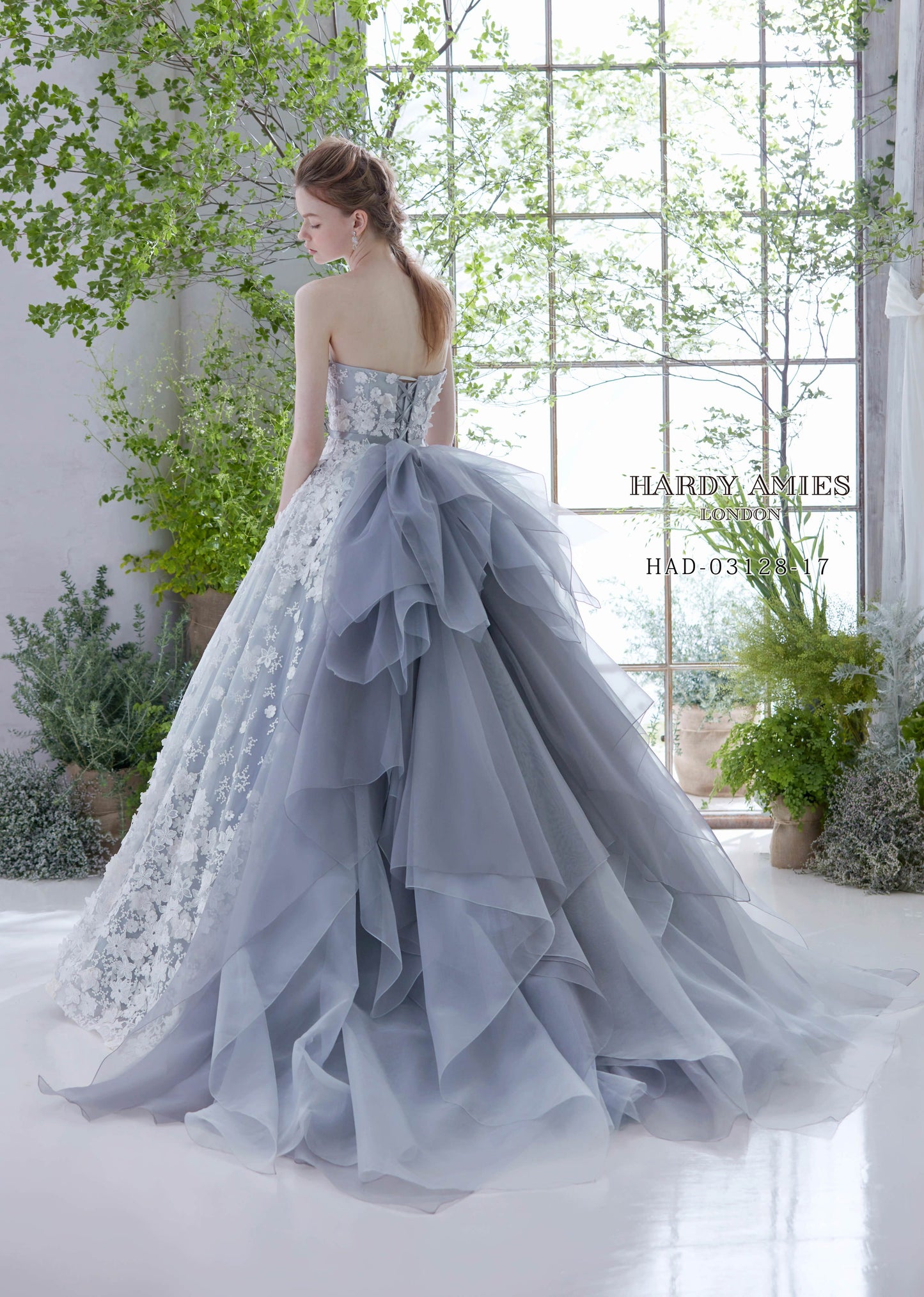 HARDY AMIESグレー HAD-03128 【結婚式 カラードレス レンタル】