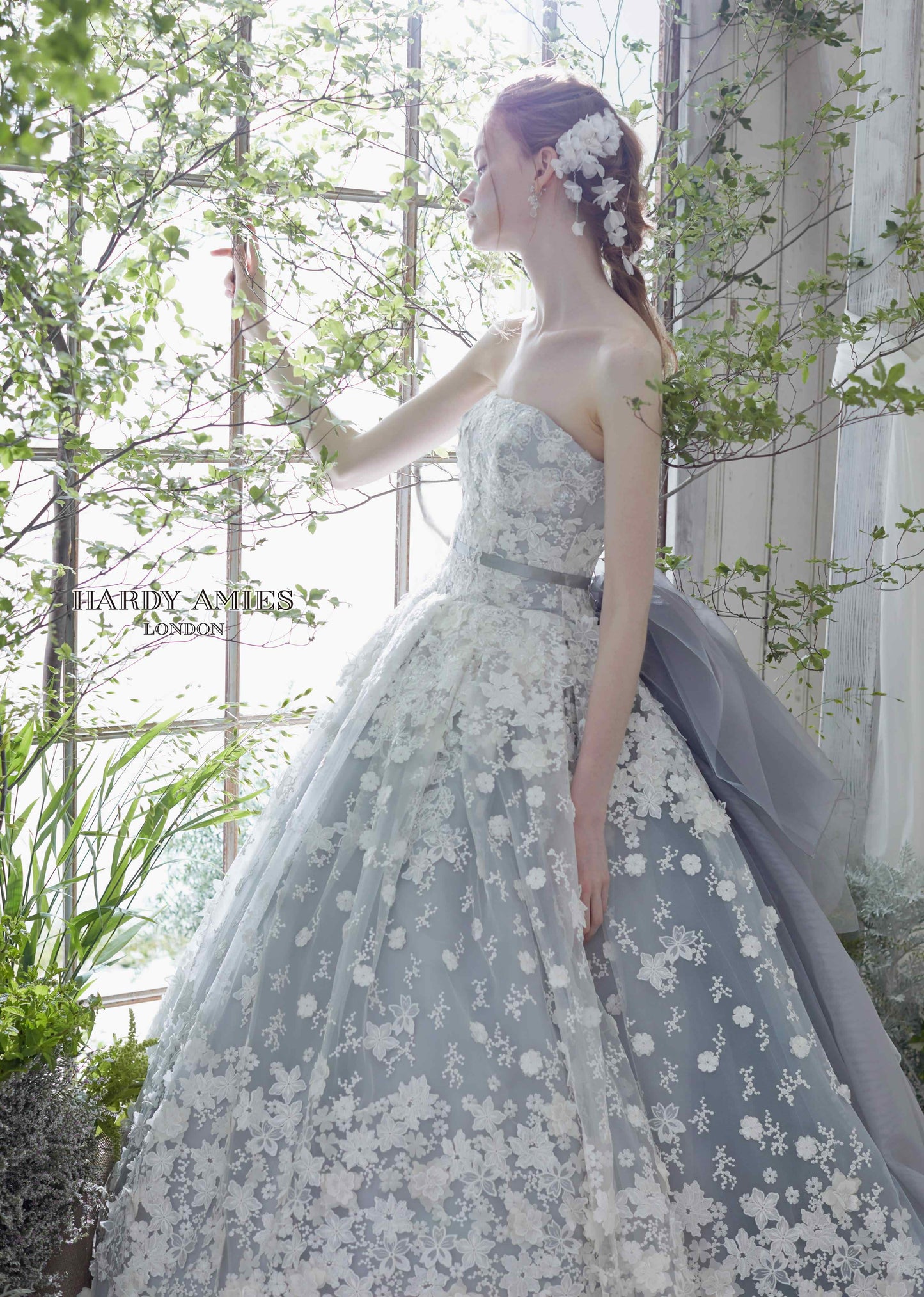 HARDY AMIESグレー HAD-03128 【結婚式 カラードレス レンタル】