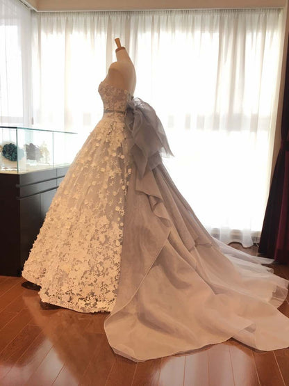 HARDY AMIESグレー HAD-03128 【結婚式 カラードレス レンタル】