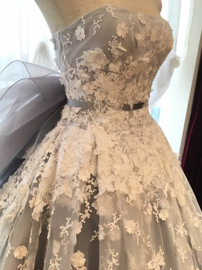 HARDY AMIESグレー HAD-03128 【結婚式 カラードレス レンタル】