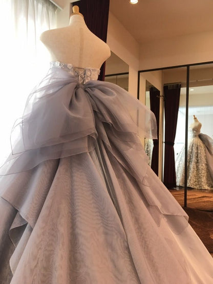 HARDY AMIESグレー HAD-03128 【結婚式 カラードレス レンタル】