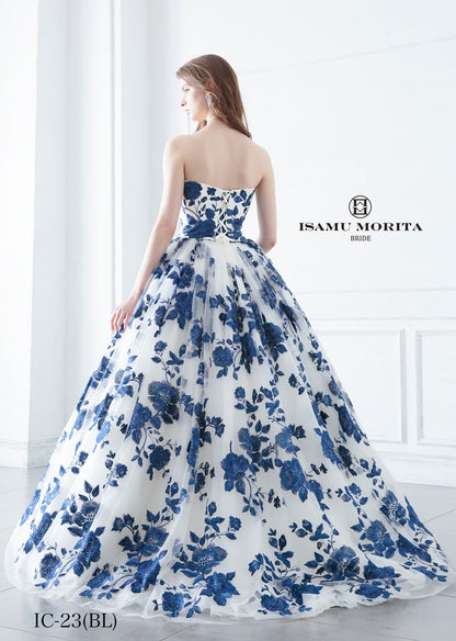 ISAMU MORITAブルー IC-23 【結婚式 カラードレス レンタル】