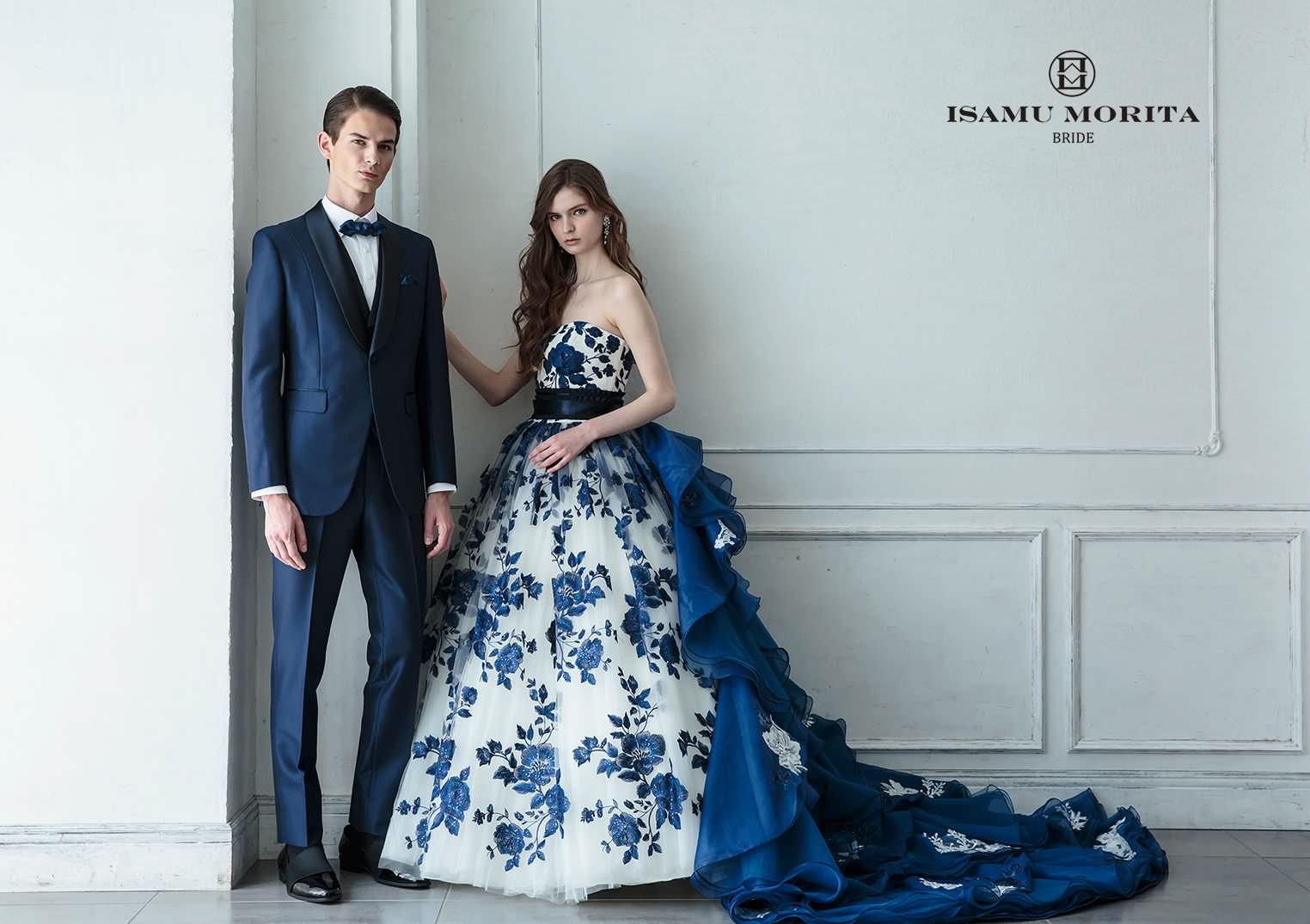 ISAMU MORITAブルー IC-23 【結婚式 カラードレス レンタル】 – 結婚式