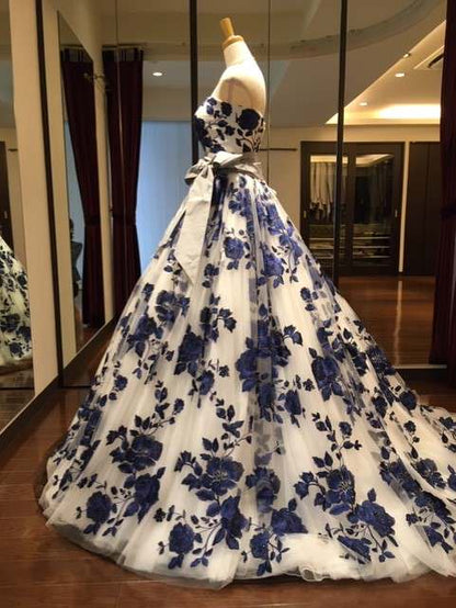 ISAMU MORITAブルー IC-23 【結婚式 カラードレス レンタル】