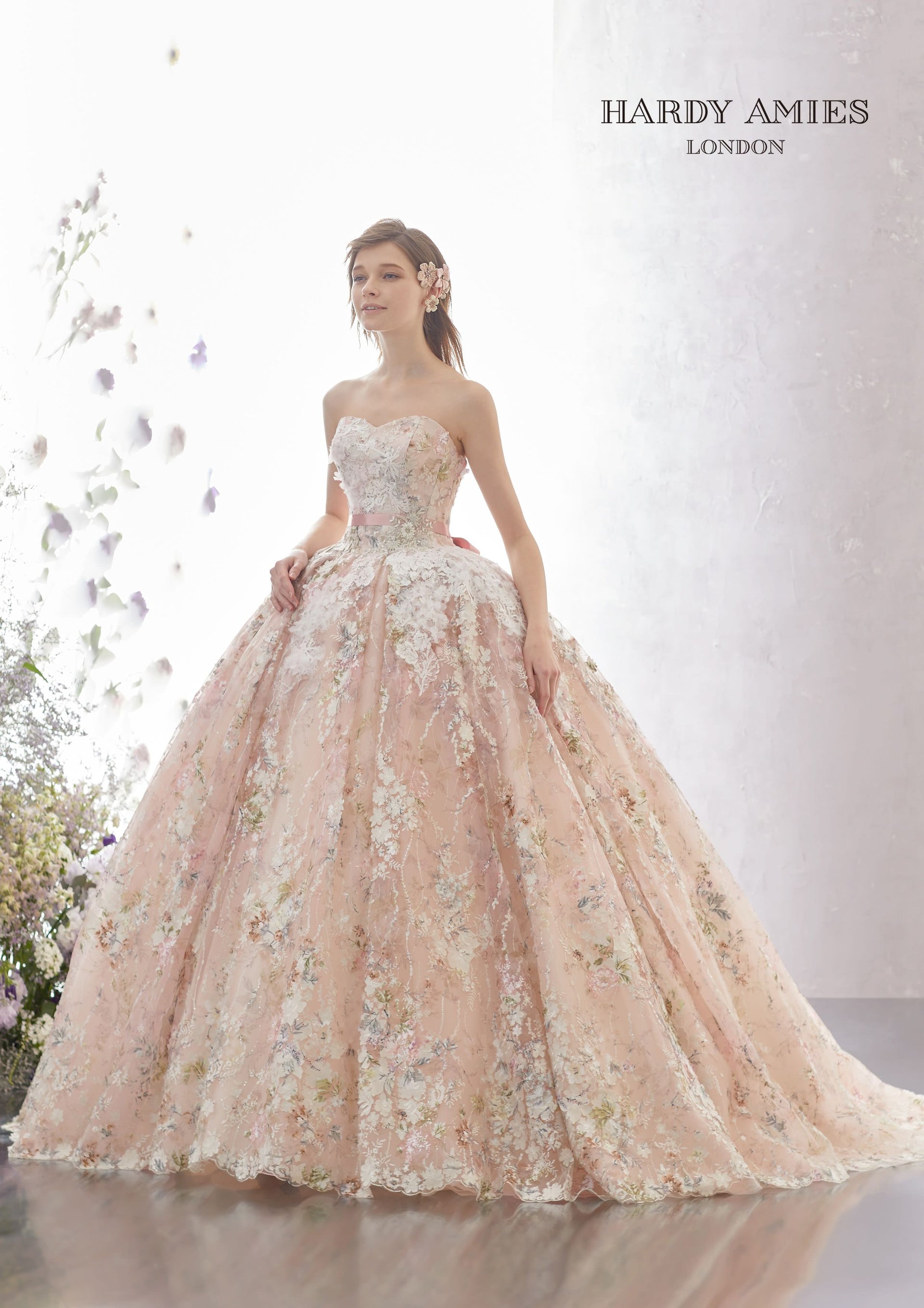 HARDY AMIESピンク HAD-03150 【結婚式 カラードレス レンタル  