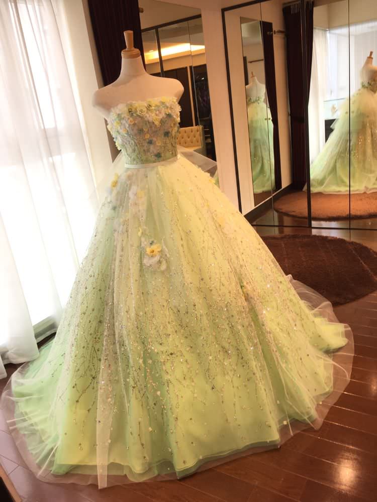 ANTEPRIMAグリーングラデーション ANT0206 【結婚式 カラードレス レンタル】