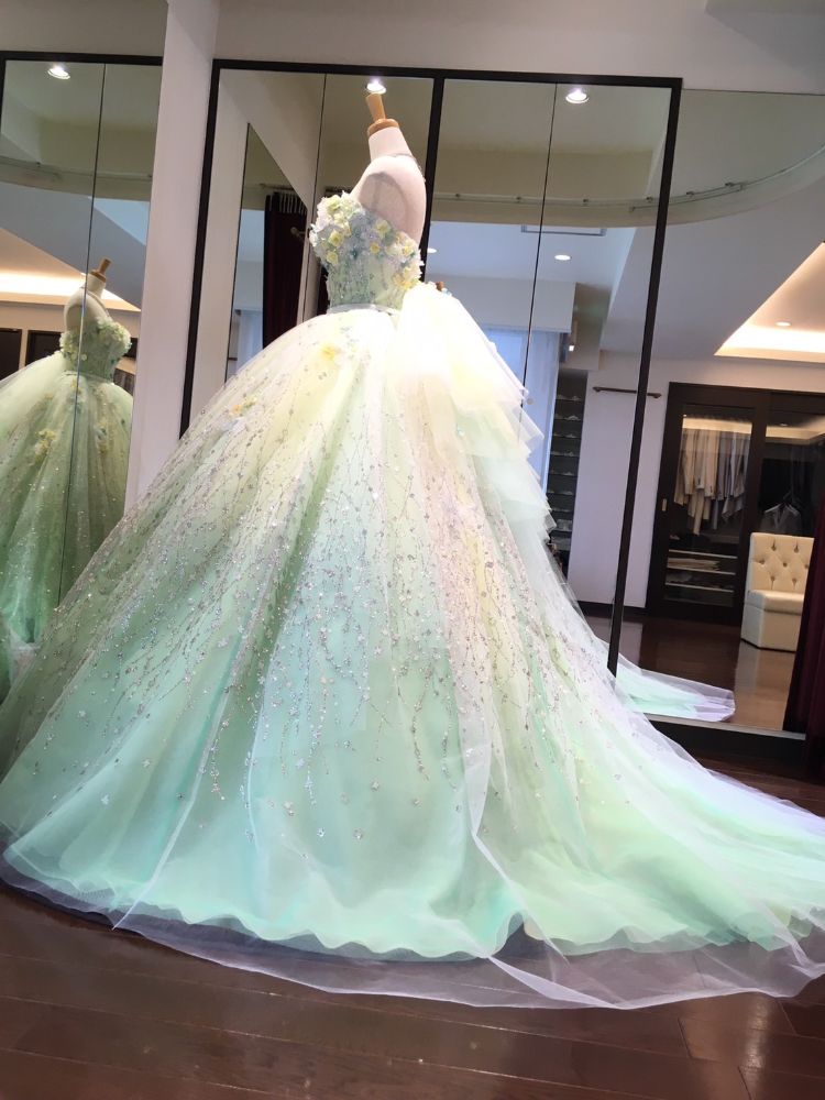 ANTEPRIMAグリーングラデーション ANT0206 【結婚式 カラードレス