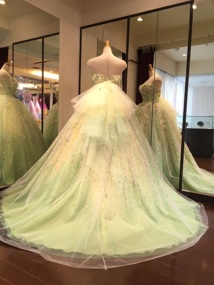 ANTEPRIMAグリーングラデーション ANT0206 【結婚式 カラードレス