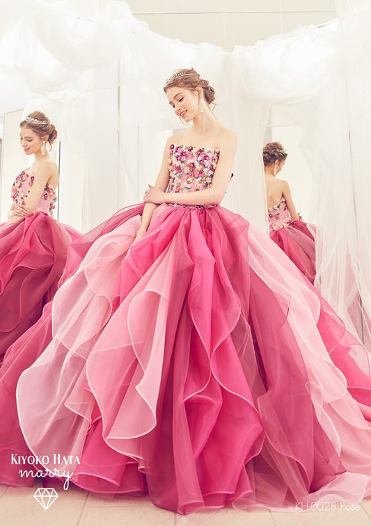 KIYOKO HATA×marry リボンドレス KH-0028 【結婚式 カラードレス レンタル】